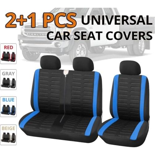1+2 Blue Seat Covers Car Seat Cover for Transporter/Van,Universal for 2+1 Car Seater,Truck Interior,for Renault master 3 seater