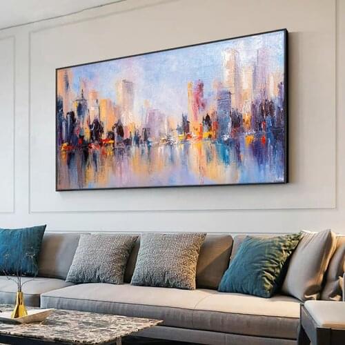 Modern City High-rise Building Iandscape Abstract Hd Art Print Posters Hang A Picture To The Sitting Room Home Decoration