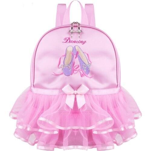 Girl Dance Bag for Girls Dance Ballet Bag For Girls Baby Children Pink Lace Ballerina Bag Kid Gymnastics Embroidered Backpack