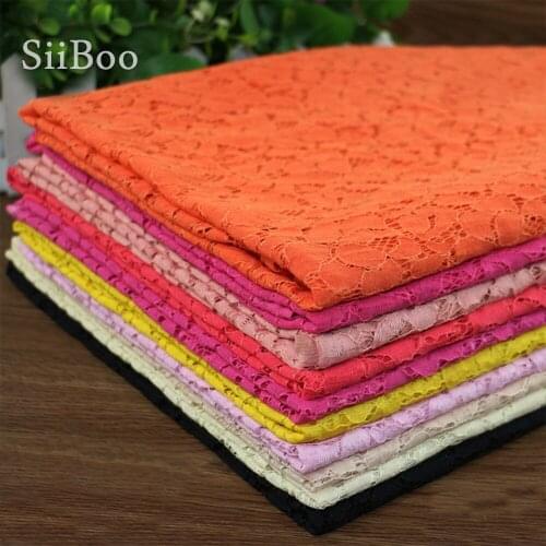 11 Colors solid floral embroidery African lace fabric for dress cheap Chinese fabric tissue telas tecidos de patchwork SP4373