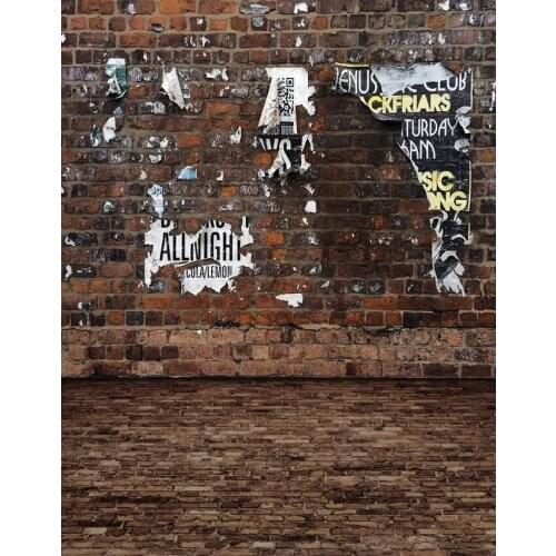 TR 220CM * 150CM New Arrival Vinyl Cloth Photography Backdrop Vintage Brick Wall Brick Floor Photo Studio Photography Background