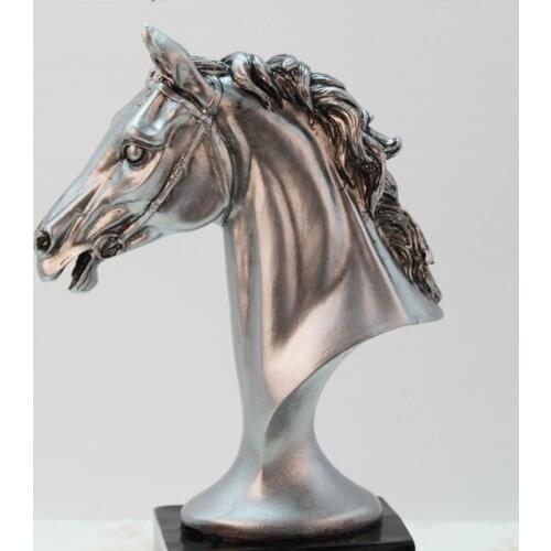CREATIVE ABSTRACT HORSE HEAD SCULPTURE MINIATURE MODEL RESIN CRAFTS HOME DECOR ACCESSORIES GIFT OFFICE DESK DECORATION ORNAMENTS