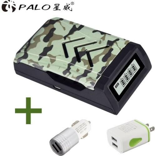 PALO USB Smart Battery Charger for 1.2V AA AAA Ni-MH Ni-CD NIMH NICD Rechargeable Battery with LCD Smart Intelligent Dispaly