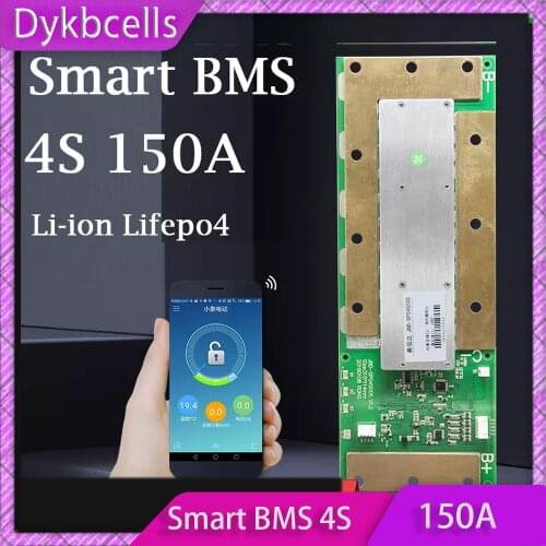 Smart BMS 4S 12V 150A Li ion Lipo Lifepo4 Lithium Battery Protection Board balance Bluetooth Phone APP PC monitor 3.2V 3.7V X 4