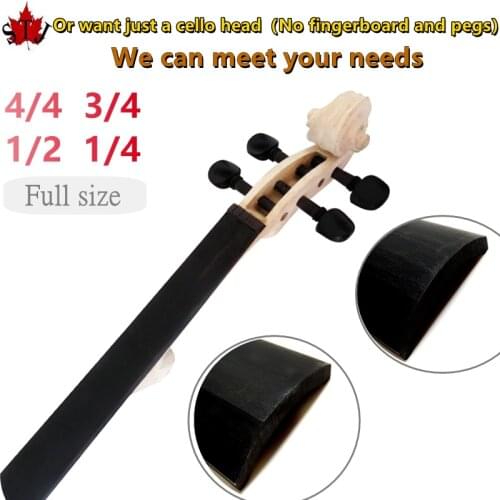 4/4 Cello Neck Maple Full size Cello parts High Quality Unfinished