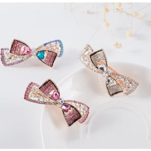 1PC Women Retro Vintage Crystal Rhinestone Mini Butterfly Crown Hairpins Hair Claws Hair Clips Barrettes Hair Accessories