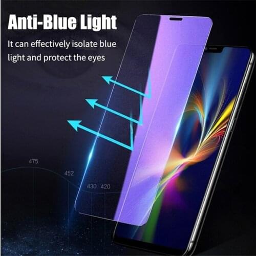 Anti Blue Ray Light Tempered Glass Screen Protector for IPhone 11 Pro Max XS XR X 8 7 6 6S Plus SE 2020 Eye Screenprotector Film