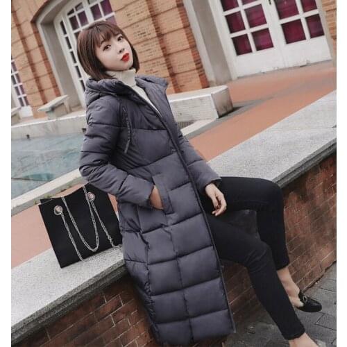 2018 Polyester Zipper Slim Cotton Liner Full Zippers Special Offer Time-limited Clothes Cotton Long Fund Hat Loose Coat Woman