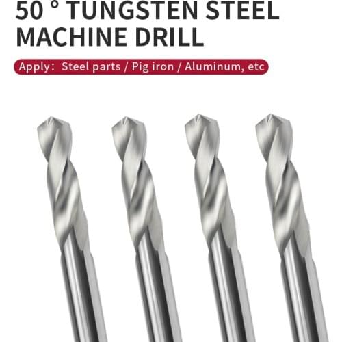 1/5/10pcs 50 degree tungsten steel End Mill D1.8~D15.5 40~100L Carbide Twist Drill Bits for CNC Metal Drilling