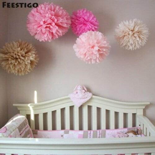 1PCS 12"(30cm) Flower Ball Decorative Tissue Paper Pom Poms For Bridal Wedding Decoration Birthday Party Baby Shower Home Decor