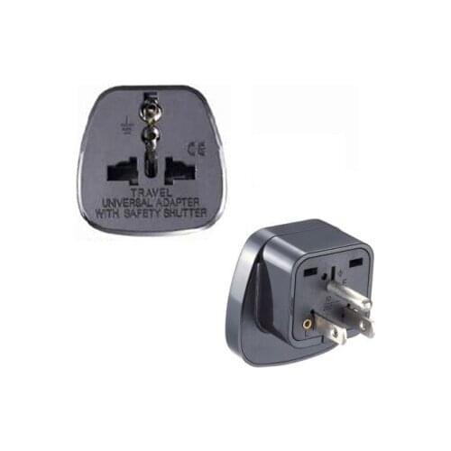 1pcs Black With safe gate US USA Canada Brazil Japan Travel Adapter Plug Socket Comverter Electrical Power Adapter Plug
