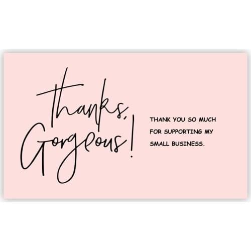 10-30Pcs Pink Thank You For Your Order Card 5.4*9cm Thank You Card Praise Labels For Small Businesses Decor For Gift Packet
