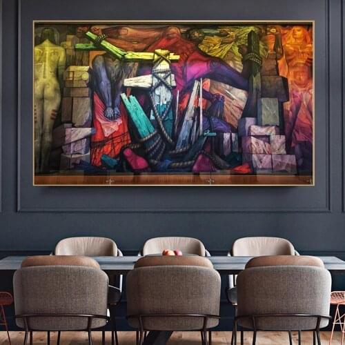 Abstract Souvenir Famous Oil Painting on Canvas Wall Art Posters Prints Wall Pictures for Living Room Home Wall Cuadros Decor