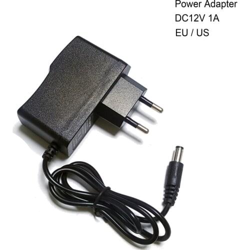 AC 110V-240V to DC 12V 1A 2A Adapter Power Supply Charger EU US Plug 5.5mmx2.1-2.5mm Jack Connector For LED Strip