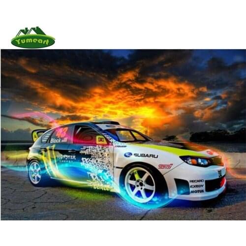 YUMEART 5D Diamond Painting car pattern Full round Drill Pasted Cross-Stitch Home Decorative Mosaic Pictures Diamond embroidery