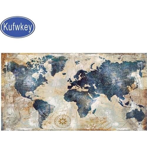 Large Size Diamond Embroidery Painting puzzle 5d,Full,square Mosaic abstract World Map pattern,diamond painting christmas