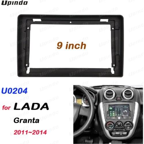 2 Din 9 inch car radio Fascias for LADA GRANTA 2011-2014 Dashboard Frame Installation dvd gps mp5 android Multimedia player