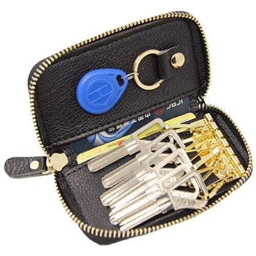 Car Key Wallets Card Holder New Women Mens Leather Zipper Purse Bag Fashion Multifunction Housekeeper Holders