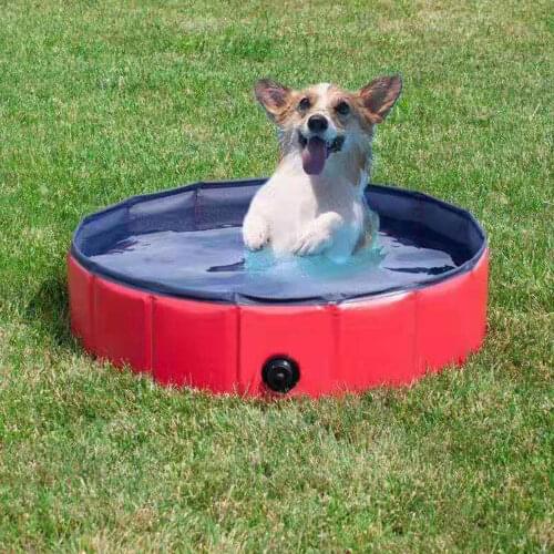 80*20cm Pet Swiming Pool Foldable Thicken Dog Pool Swimming Tub Bathtub Play Pool Outdoor Indoor Bathing Pool for Dogs Baby Kid