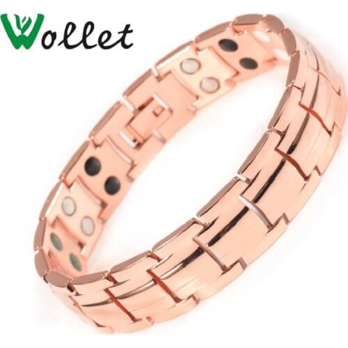 Inox Magnetic Copper Bracelet Bangle for Men 5 in 1 22CM/15MM