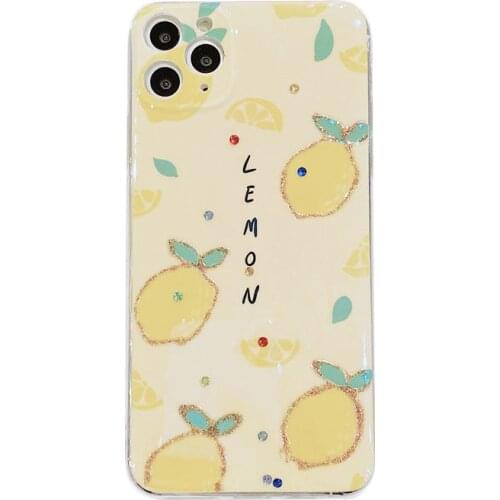 Sparkling Summer Fresh Lemon Case for iPhone 12 Pro Max Back Phone Cover for 12 11 Pro Max X XS XR 8 7 Plus SE 2020