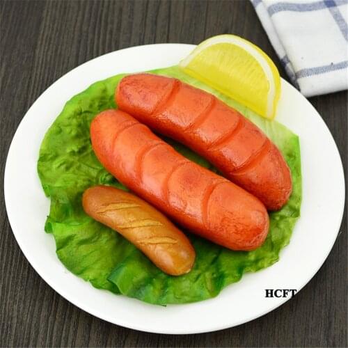 Simulation food props dining room cabinet hall hotel restaurant store shop decoration artificial fake sausage hot dog model