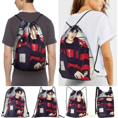 Jungkook(2) Men Purpose Drawstring Backpack Bags Women Outdoor Travel Backpacks Gym Training Swimming Fitness Bag