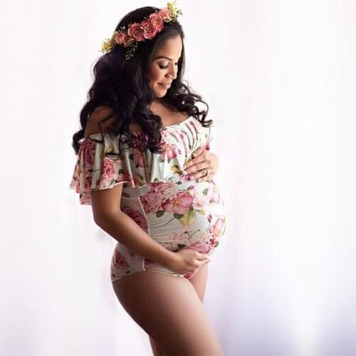 Floral Swimsuit Bikinis Pregnant Swimwear Clothes Ladies Sexy One-piece Maternity Women Swimsuit Costume Premaman Bathing Set