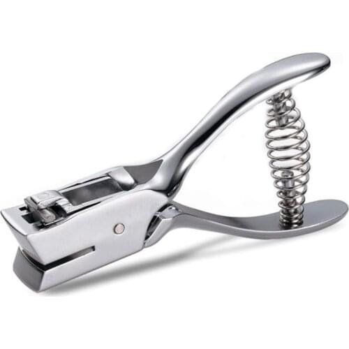 Metal Single Oval Hole Puncher Hand Held Paper Punch Cut Plier for Scrapbooking Border Office Supplies