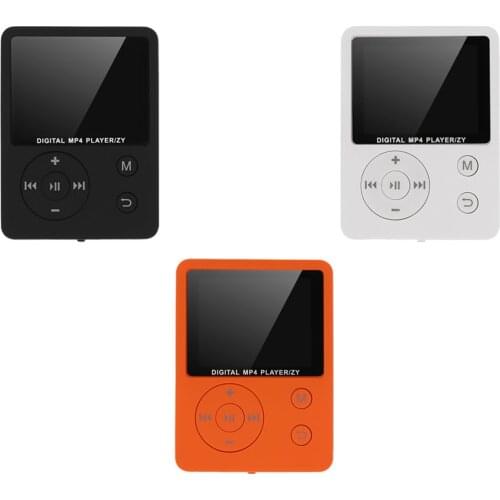 Mini MP3 Player 3.5mm Earphone Port MP4 Player FM Radio Audio Recording Music Playing Device 1.8" TFT Screen