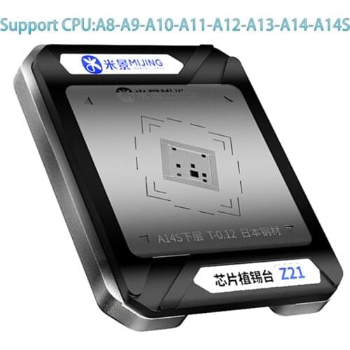 MJ Mijing Z21 IC CPU BGA Reballing Magnetic Platform for A8 A9 A10 A11 A12 A13 A14 A14S Repair Kit With Stencil