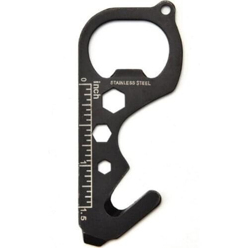 Multi-function Pocket Tool Bottle Multi Gadget Multi-purpose Camp Opener Black Outdoor tool New Arrival 1 pcs