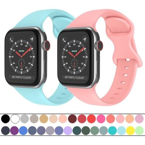 Deportiva para for Apple Watch 6/SE/5/4/3/2/1 banda de silicona suave y transpirable repuesto Strap 38mm 42mm 40mm 44mm