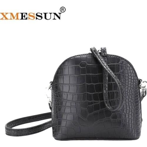 XMESSUN New Crocodile Pattern Handbags Women Retro Shoulder Messenger Bag Female Travel Shopping Coin Purse Shell Bag K324