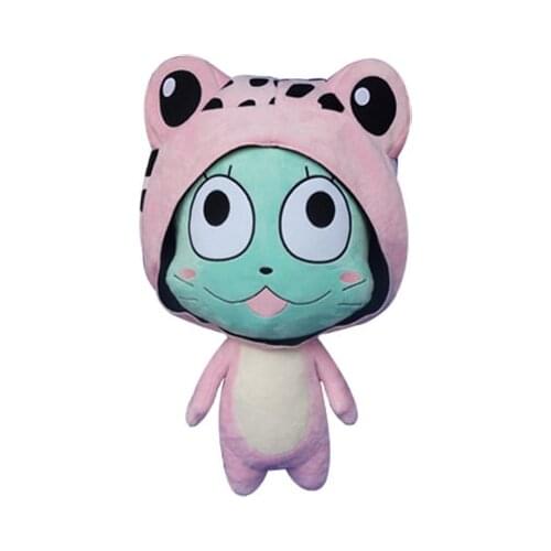 Japanese Anime Fairy Tail Frosch Cartoon Plush Doll Stuffed Toy Cosplay Prop Home Decor Collection for Boy Girl Birthday Gifts