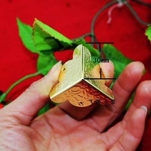 30MM Yellow Floral corners Printed iron wooden boxes four corners Protection Decorative fixed angle wrap angle Wholesale
