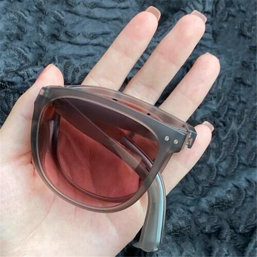 SHAUNA Fashion Foldable Sunglasses Women Ins Popular Trending Retro Rivets Men Shades UV400