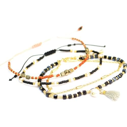 Charm Miyuki Bracelet cute thin Bracelets For Women Beads Stone Crystal Handmade Jewelry Gift Drop Ship