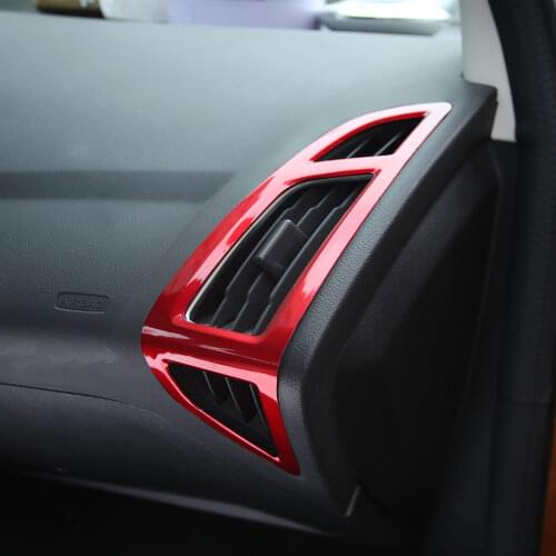 1 PAIR Car Interior Front Air Vent Trim Air Conditioning Decoration Sticker for Ford Focus 3 4 MK3 MK4 2012 - 2016 2017 2018