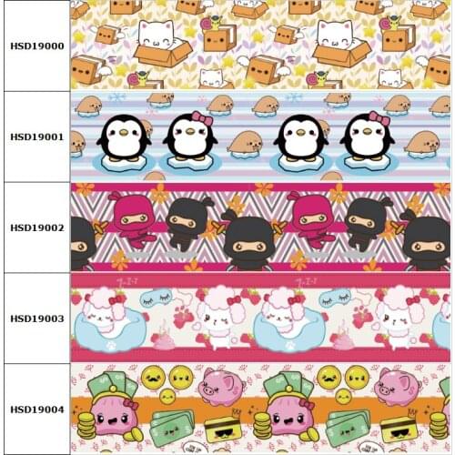 10yard Cat Sheep Animal Grosgrain Ribbon Accessory Hairbow Headwear Decoration DIY Wholesale OEM 38MM 75MM