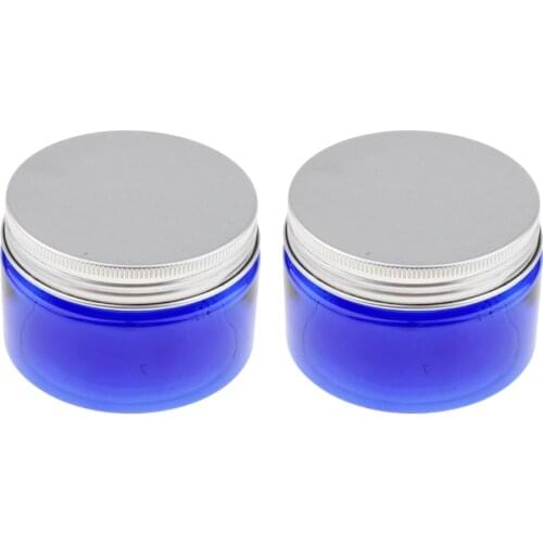 2pcs Plastic Makeup Jar W/ Lid Round Powder Cream Cosmetic Pots Containers Cases