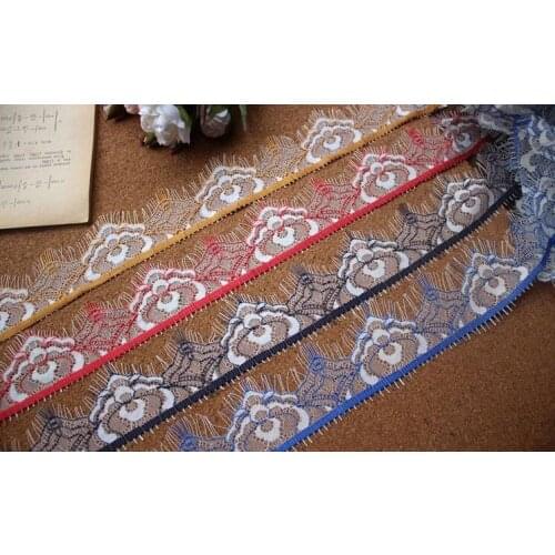 3meters /lot 10cm Black Eyelash Lace Fabric Trims DIY Sewing Garment Ribbon Handmade Material