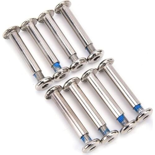 8 Pcs Slalom Inline Roller Skate Axles (6mm*31mm) Silver Skates Blades Screws Skate Wheel Bolts Skate Shoes Steel Skates Blades