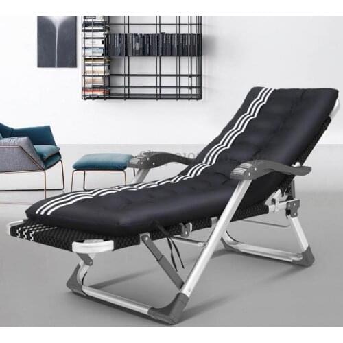 Aluminum alloy siesta folding bed chair simple portable accompany single bed home office lunch break recliner