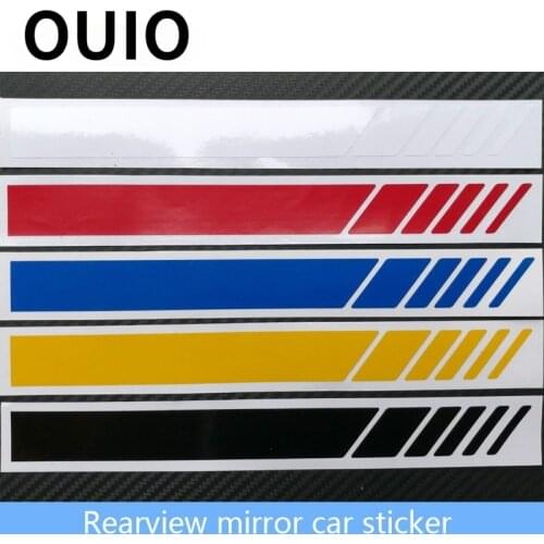 Car Sticker Rearview Mirror Side Stripe Car Body Decals for BMW E46 E60 Ford focus 2 Kuga Mazda 3 cx-5 Volkswagen Polo Golf 4 6