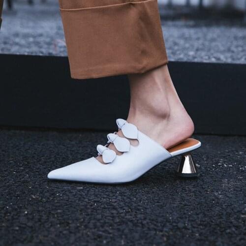 Summer Elegant Ladies Little Bowties Slingback Spike High Heels Sandals Woman Pointed toe Street Outfit High Heels Shoes