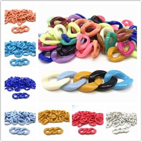 New 20pcs/16x22mm Acrylic Chain Links DIY Charm Accessories for Jewelry Making