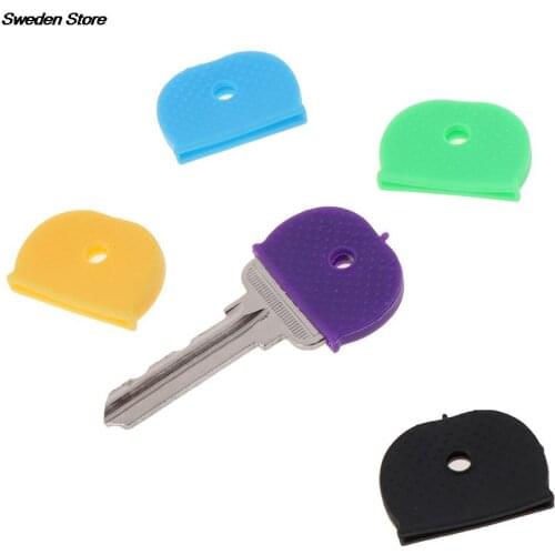 24/32Pcs Multi Color Hollow Rubber Soft Key Locks Keys Cap Key Covers Topper Keyring Key Case For Car Keyring Accessories