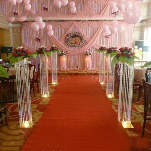 Decorative flowers wedding home crystal floral stand for table centerpiece senyu0933