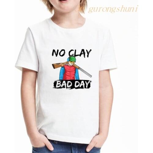 Children clothing no clay ban day kids t shirt for boys t shirts Cute girl t-shirts kid boy kawaii tops for girls clothes